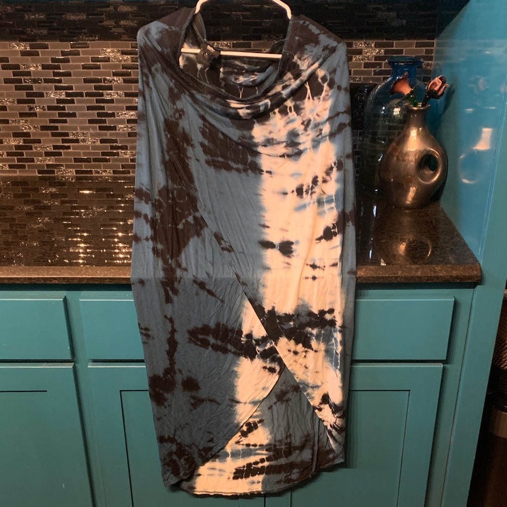 Chic Tie-Dye Wrap Skirt from Massimo.